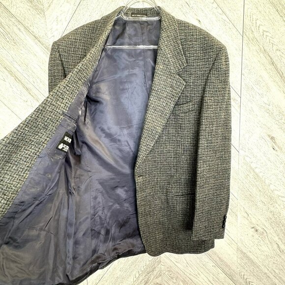 Vintage Harris Tweed Blazer Sport Coat Jacket Mens Size 40R Gray Wool - Picture 4 of 7